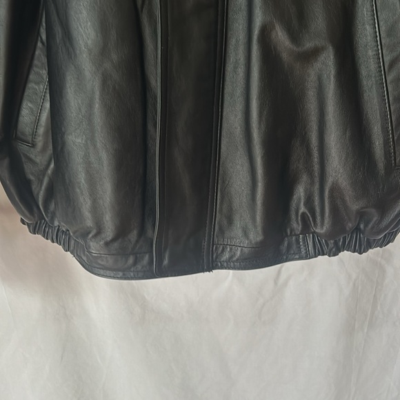 Men’s Network Appliance Leather Bomber Jacket - Picture 4 of 8